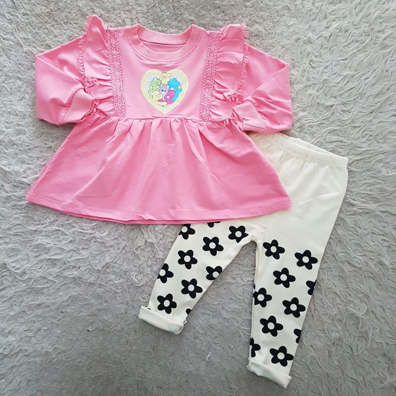 baju bayi import flower Legging