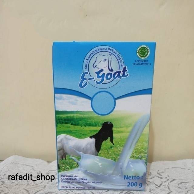 

E-Goat Susu Kambing Etawa Bubuk Organik Netto. 200gram
