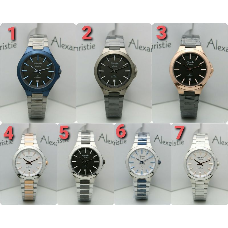 ORIGINAL GARANSI RESMI JAM TANGAN WANITA ALEXANDRE CHRISTIE CEWEK RANTAI ALEXANDER CRISTIE AC TWIK