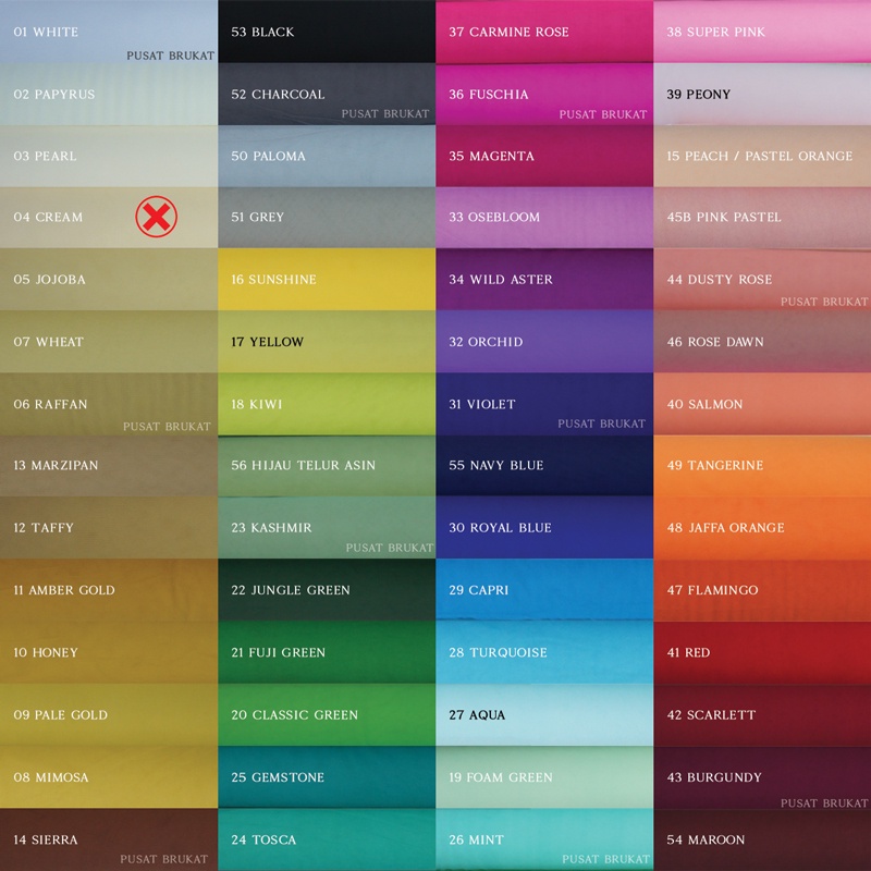 BAHAN SOFT TULLE POLOS - KAIN TILE METERAN / BAHAN TILLE  / TULE POLOS HALUS & LEMBUT [harga utk per 0.5m]-5