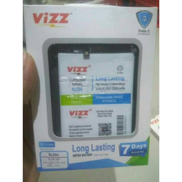 Baterai LENOVO BL - 256 VIZZ DOUBLE POWER IC VIZZ BATERAI BATRE