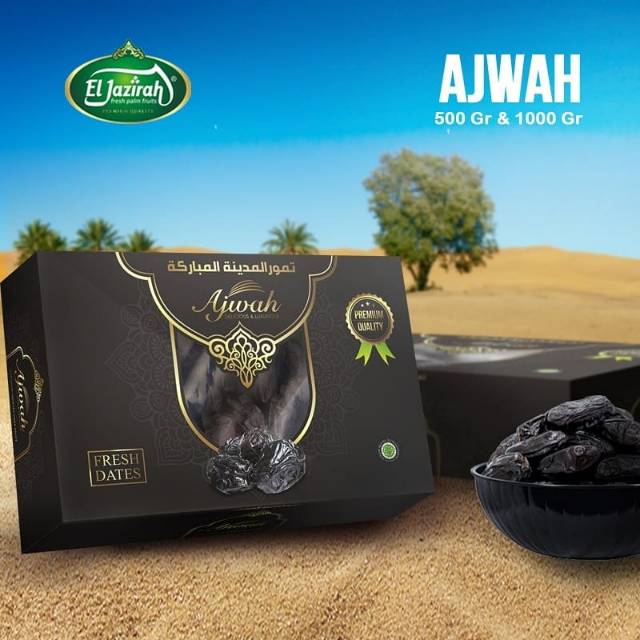 

Kurma ajwah 250gr premium Quality