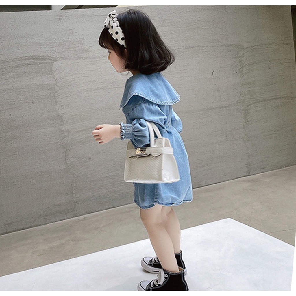 babyfit 2-6thn dress jeans SASSYANNE lengan panjang mini gaun anak perempuansc-0607r