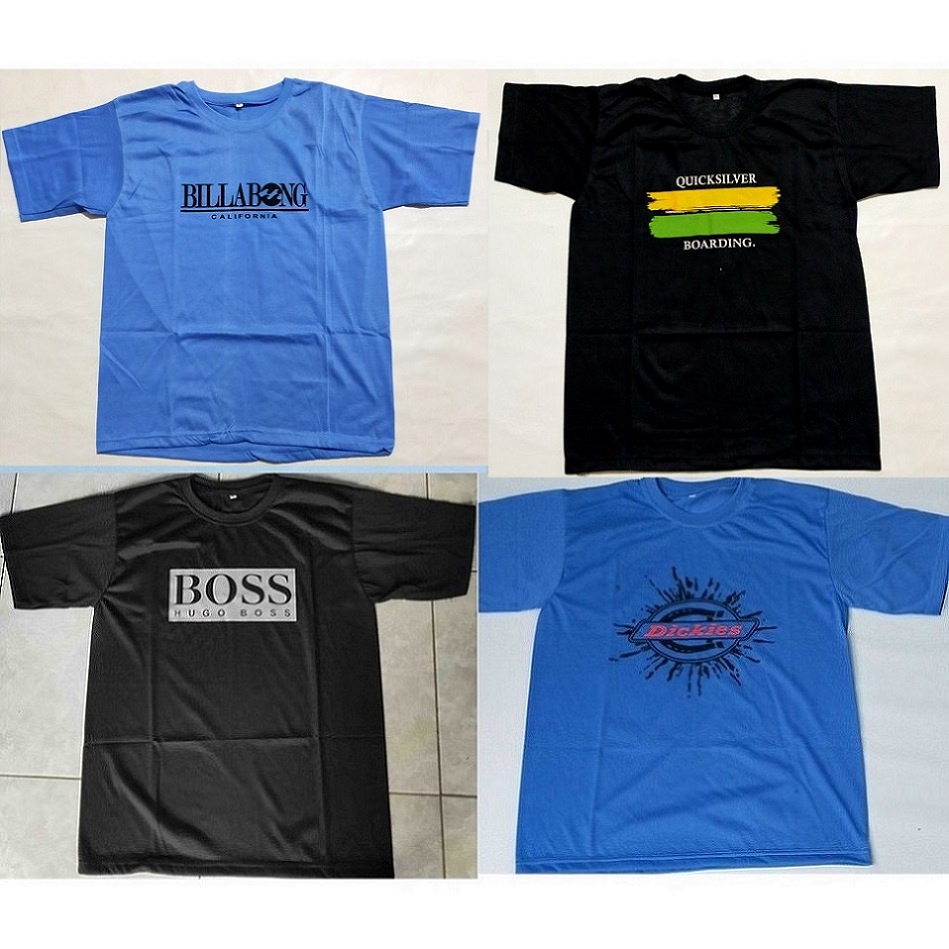 KAOS PENDEK PRIA UNISEX COWOK DEWASA DAN REMAJA POLYESTER  SIZE READY HARGA GROSIR