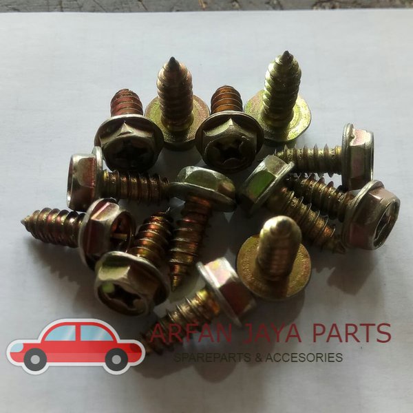 PARTS BAUT SEKRUP LANCIP Obeng Baut 10 Kuning Ukuran Panjang 1.5Cm