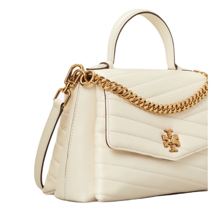 Tory Burch Kira Chevron Top Handle Satchel - White