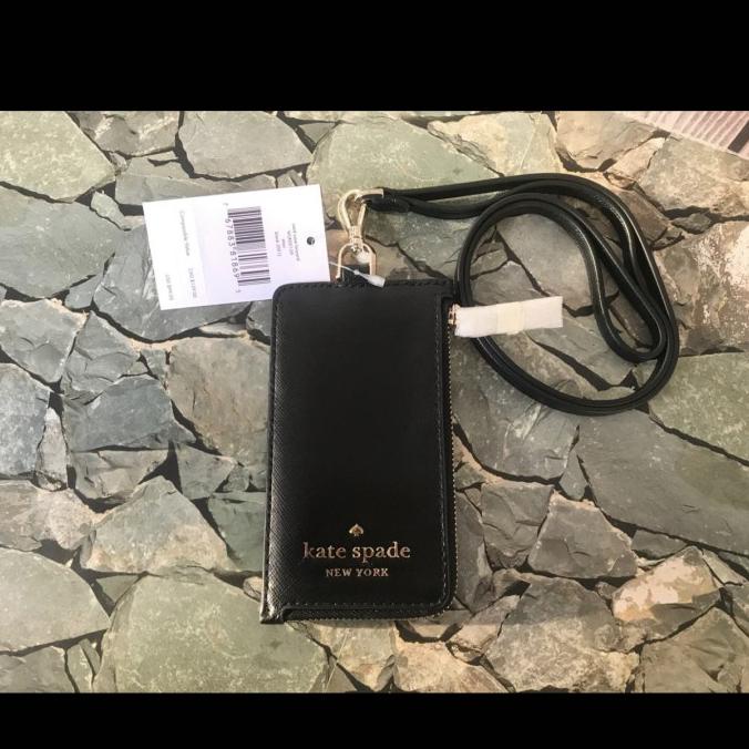 

Kate Spade Staci Card Case Lanyard WLR00139 Black