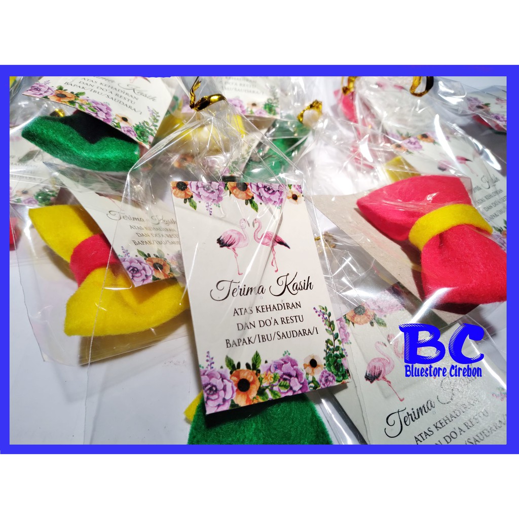 

Souvenir pernikahan pita flanel PF01 isi 20 pcs