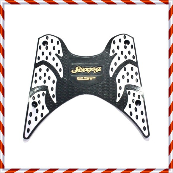 KARPET SCOOPY ESP VARIASI SILVER TWOTONE AKSESORIS MOTOR RACING