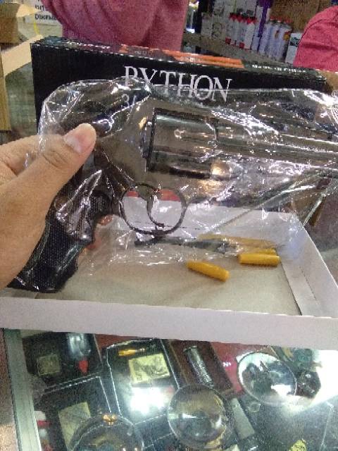 Murah Korek Api Pajangan Motif Pistol Revolver Phyton 357 Metal Silver keren