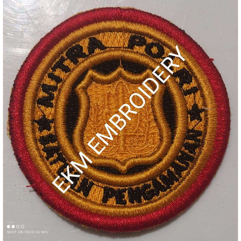 Mitra Polri Bordir Timbul 3D