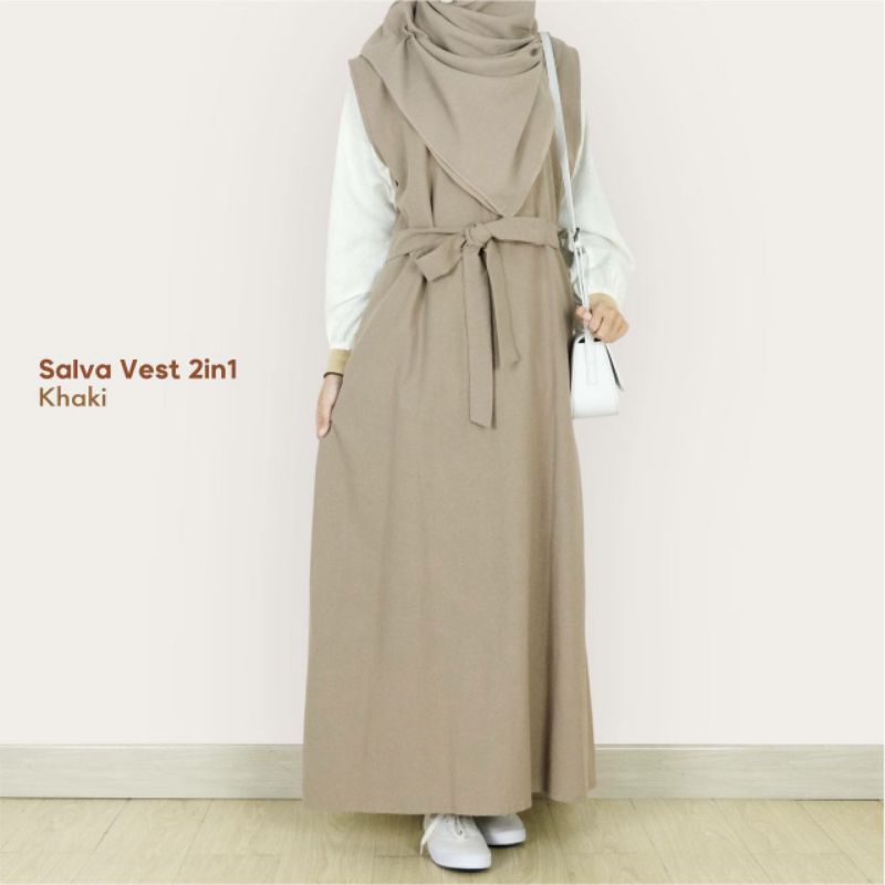 Salva Vest 2 in 1/Gamis Remaja/Dress/Gamis Muslimah