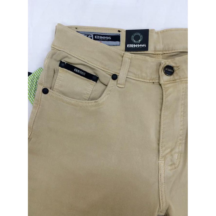 Kuz7 Grosir Celana Jeans Pria Panjang Zg Boss Cream (Soft Stretch Jeans) Dnh2