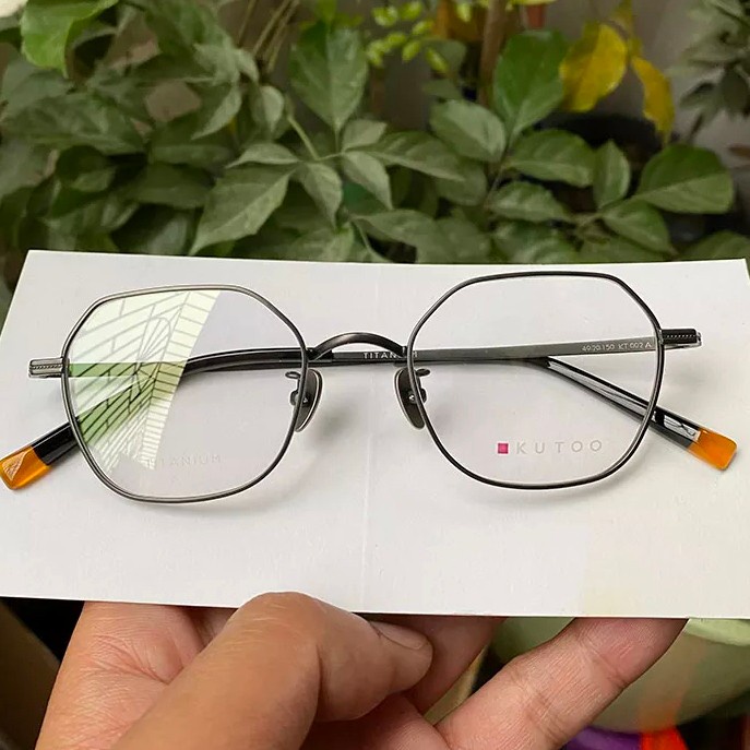 Kacamata Minus Pria - Ff160 Full Frame Kacamata Pria Titanium Jepang Ringan Minus Progresif