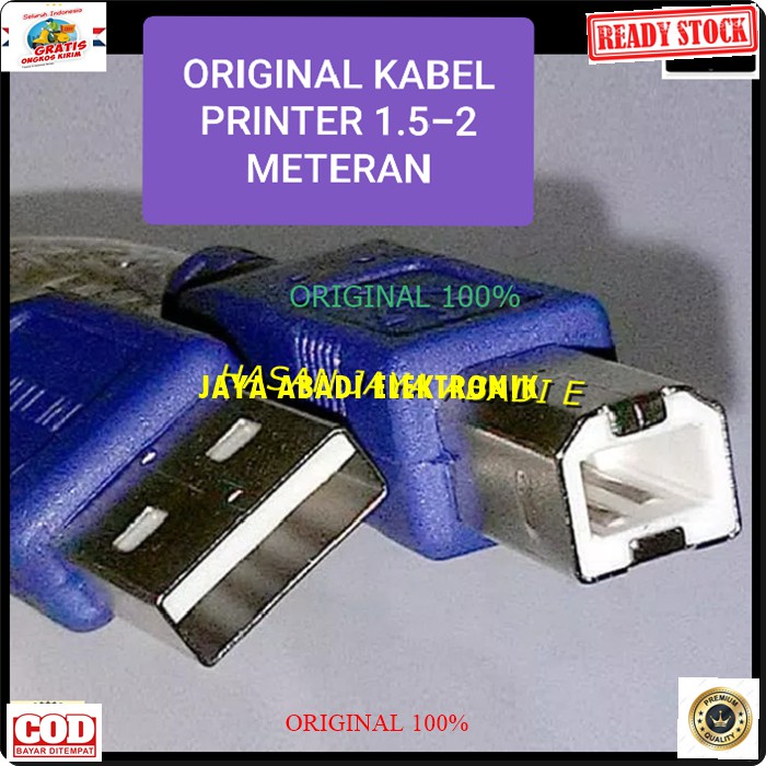 G275 KABEL PRINTER 1.5 METER KOMPUTER PRINT USB CABLE LAPTOP UNTUK MENJAGA ARUS AGAR SELALU STABIL DALAM HAL TRANSFER DATA DAPAT DIGUNAKAN KESEMUA PRINTER KE KOMPUTER ATAU LAPTOP HARGA TERJANGKAU DAN BERKUALITAS