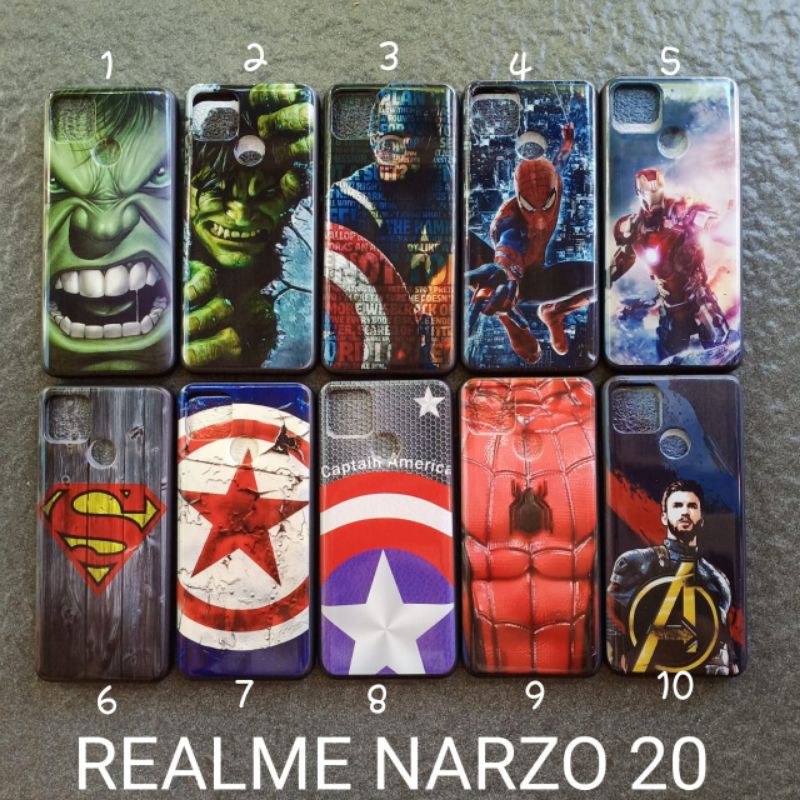Case gambar Realme Narzo 20 motif cowok soft softcase softshell silikon cover casing kesing housing