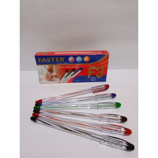 

12 PCS 1 LUSIN Pulpen Faster F3 0.5mm