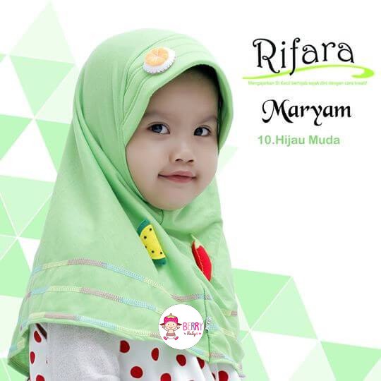 Rifara SALE Hijab Maryam Kerudung Jilbab Anak Premium Size S M L #2 Berry Mart