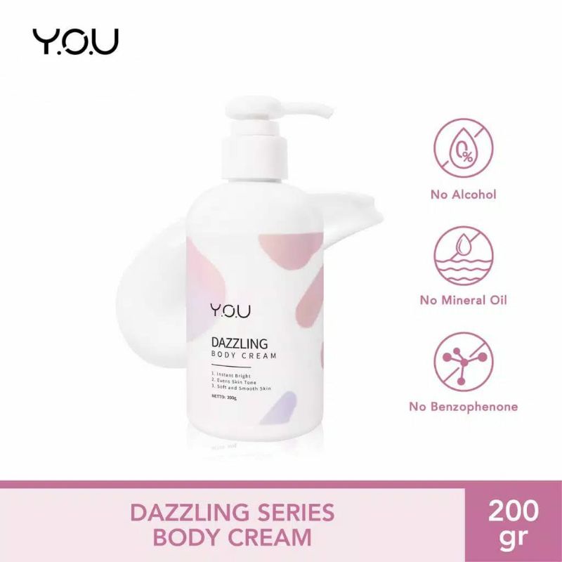 YOU Dazzling Tone Up Body Cream (Kulit Cerah Seketika)