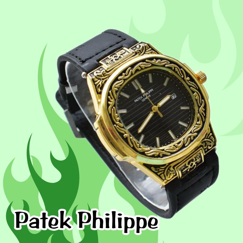 Jam P@ttekPhiIlipp rantai ukir timbul (Limited Edition) + free gelang ( model random)