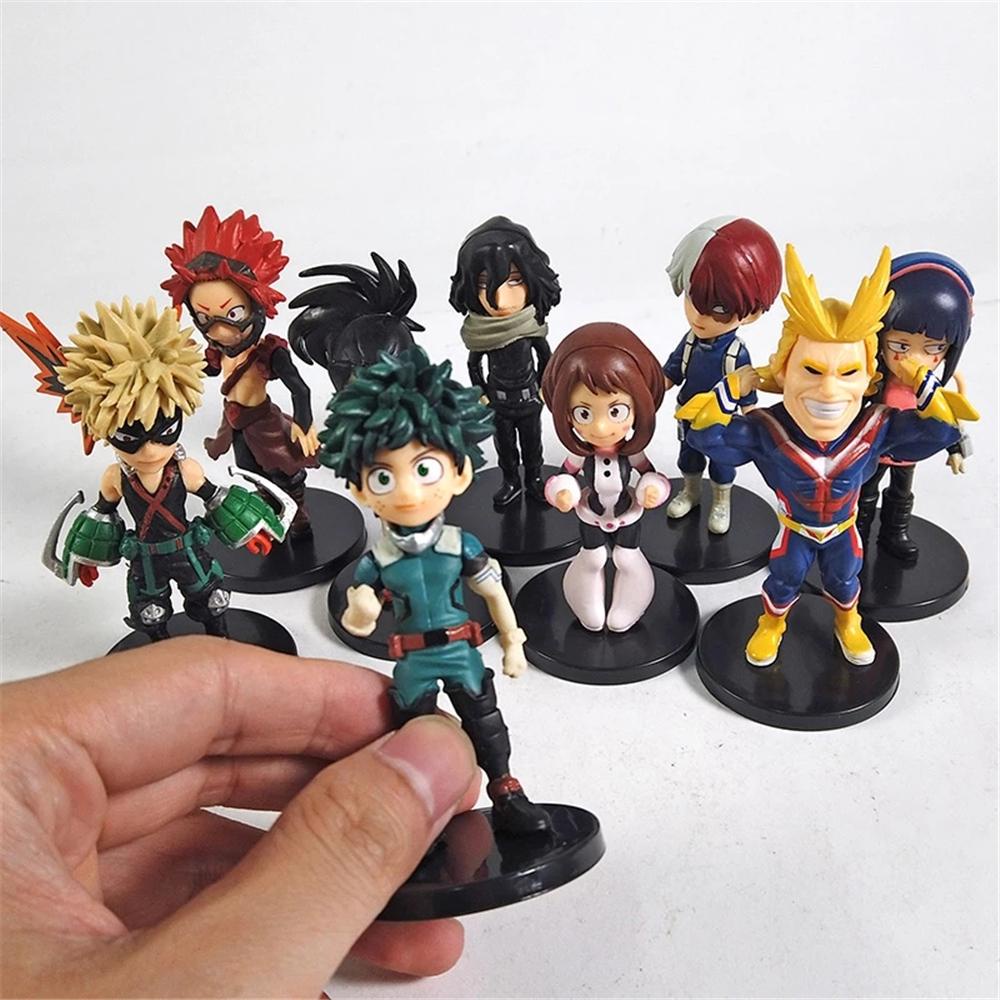 [Elegan] Mainan Angka Bahan PVC 9Pcs /Set My Hero Academia Action Figure Figure Age of Heroes Model Anime