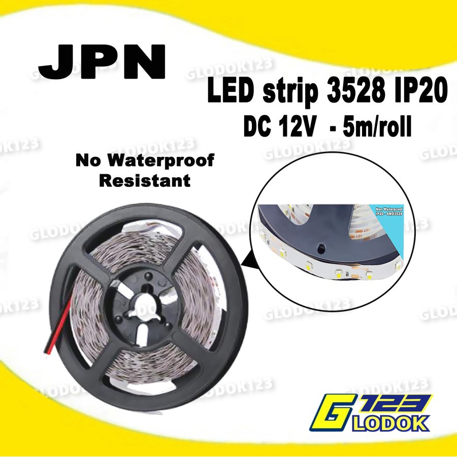 LED strip DC 12V 4.8W 3528 IP20 5m/roll 5 pilihan warna