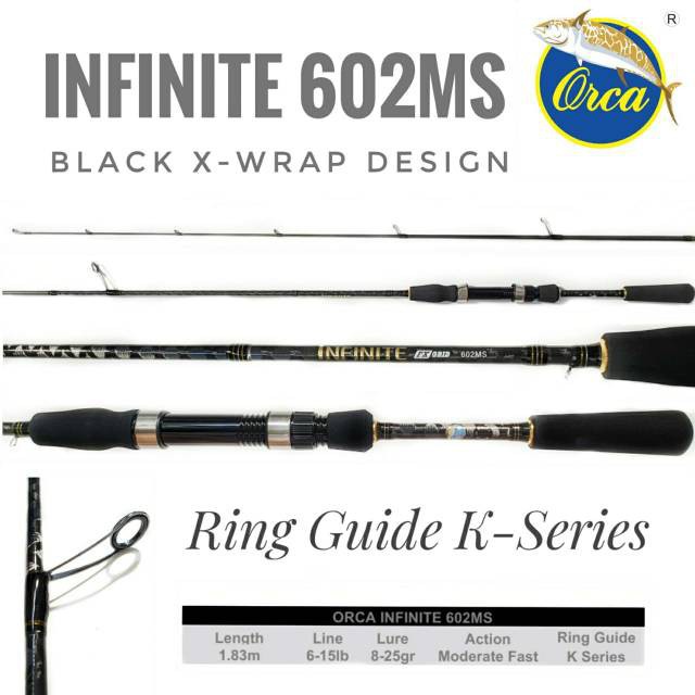 TERBARU Joran Spinning Casting Orca Infinite 602 Carbon Ring Guide K-Serires Terbaik