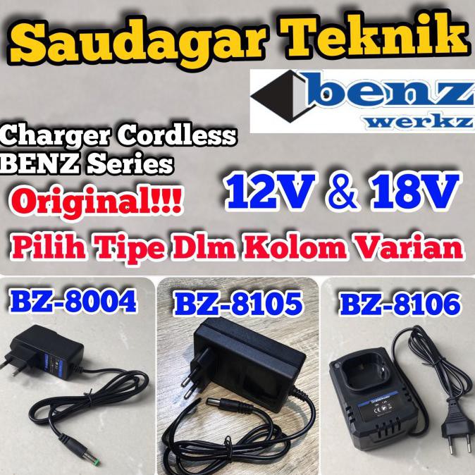 ✅Sale Charger Mesin Bor Batre Cordless Benz 12V 18V Cordless Impact Drill - 12V BZ-8004