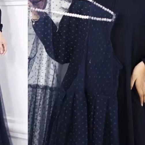 Dress Outer tile pisah / Gamis Kekinian Rompi Pisah set Gamis Lebaran / Kondangan Multifungsi Model 