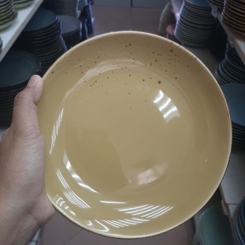 salad rustic yellow/piring lucu/piring sango