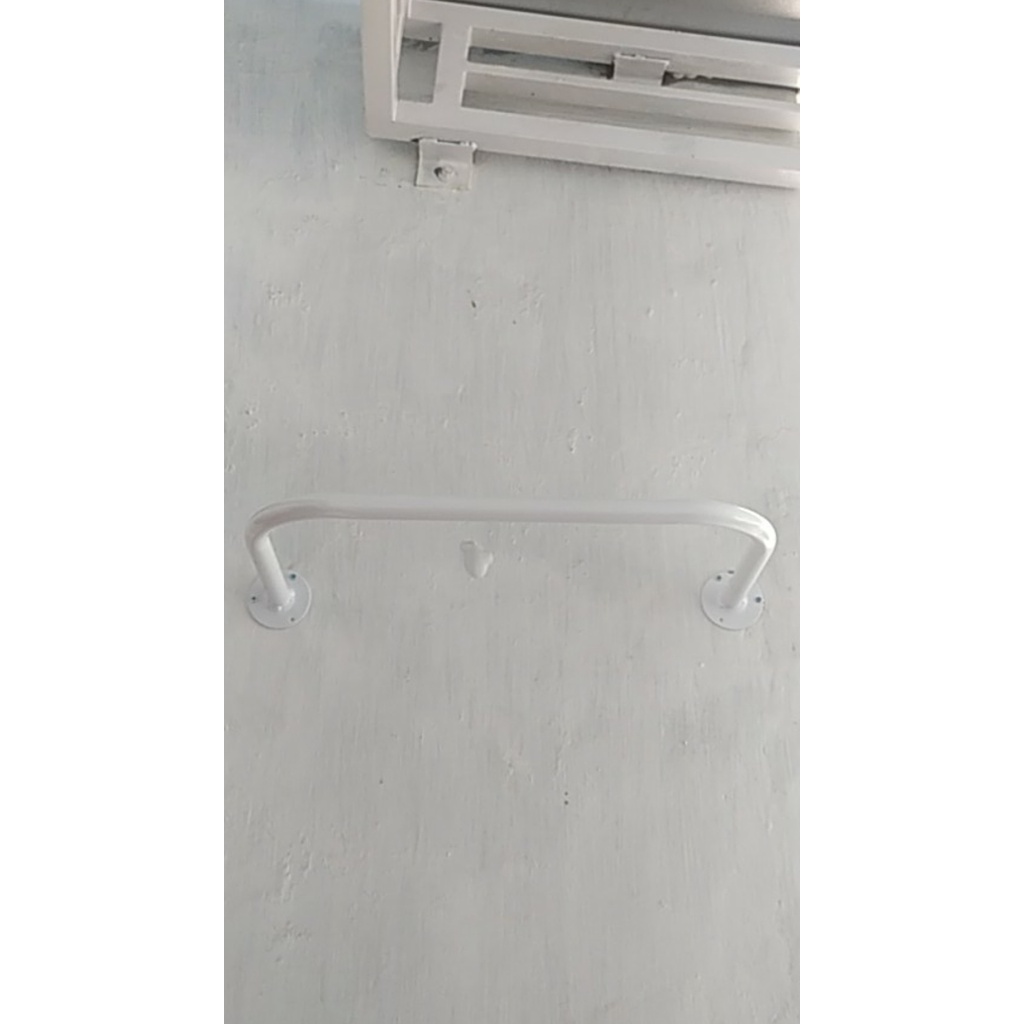 Gantungan baju tembok / GANTUNGAN BAJU TEMPEL TEMBOK FULL COATING ANTI KARAT 50 cm x 25 cm + FREE BAUT DAN FISHER