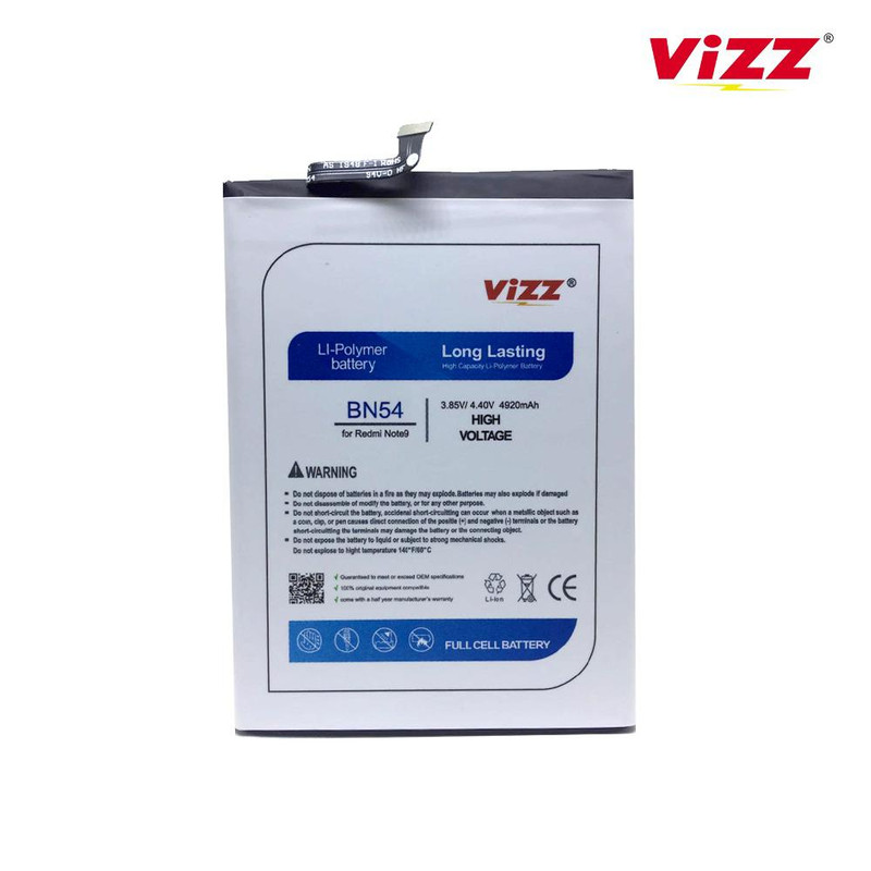 Vizz Double Power Battery Batre Baterai Vizz Xiaomi Redmi Note 9 BN54