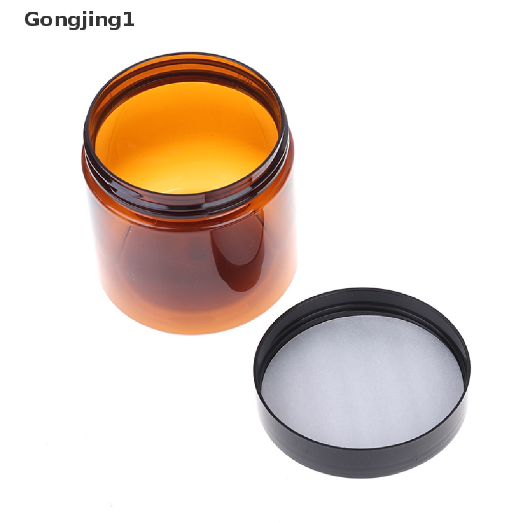 Gongjing1 Botol Kontainer Kosong 200ml Warna Coklat Amber Untuk Sample Krim Wajah / Lip Balm