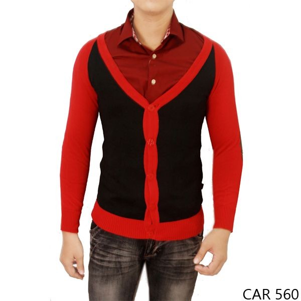 Cardigan Keren Rajut Hitam Kombinasi – CAR 560