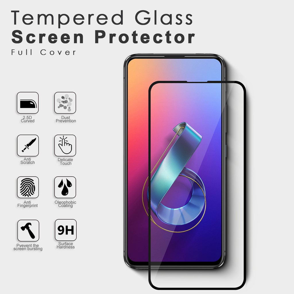 (GARANSI) Tempered Glass 5D Asus Zanfone 5 / Zen 6 New +Packing+bubble / Antigores Zen 5 / zenfone 6