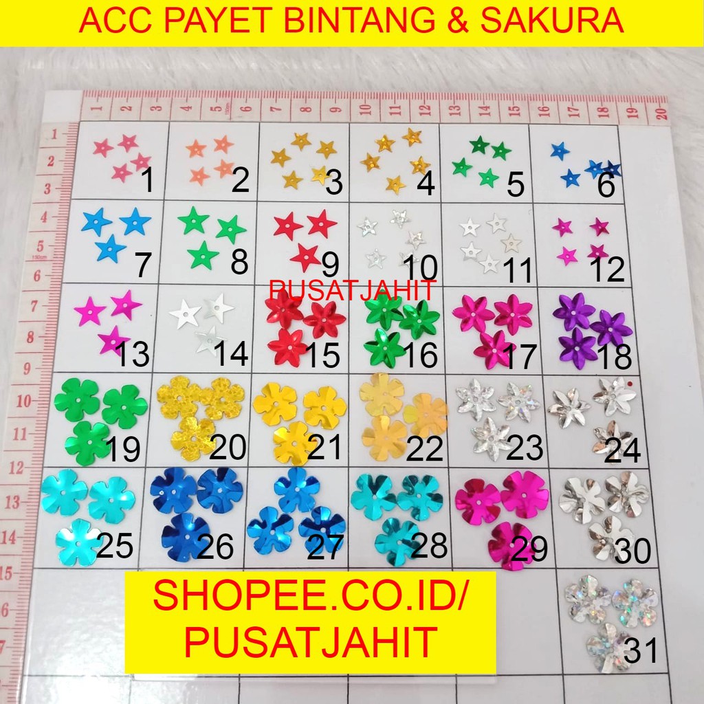 MANIK BINTANG & SAKURA / PAYET BINTANG & SAKURA