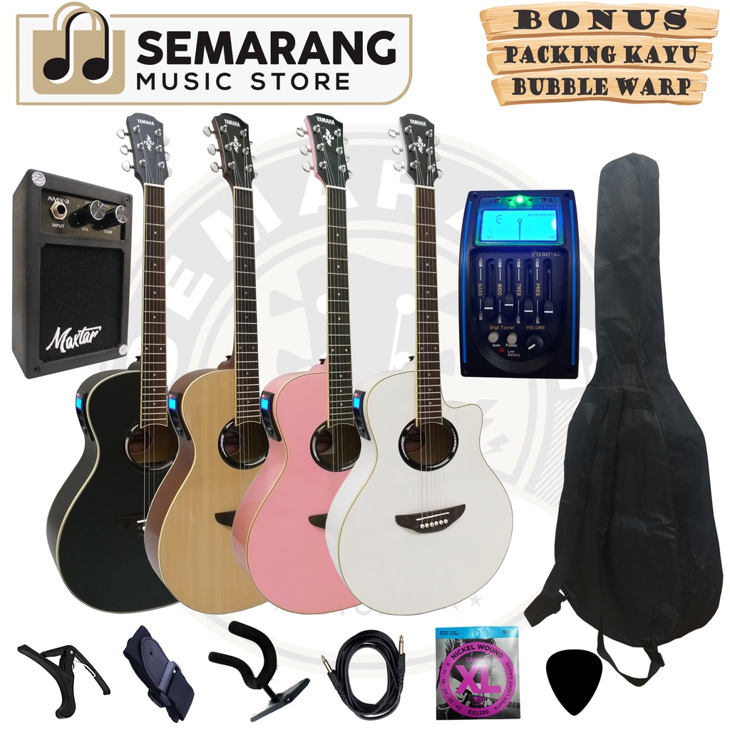 Gitar Akustik Elektrik APX 500II Equalizer Tuner LC Prener Custom Paket Super Komplit