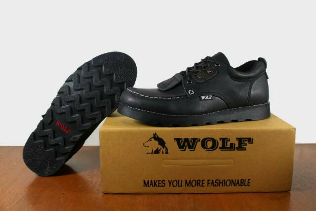 (BERGARANS1) SEPATU SEMI BOOT KULIT WOOF BULDOG ORIGINAL