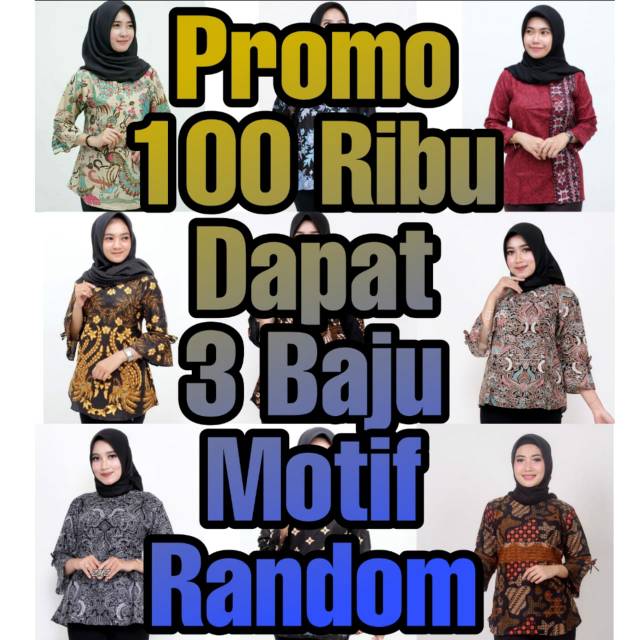 BAJU BATIK WANITA MODERN MONALISA GENES M,L,XL asli PEKALONGAN