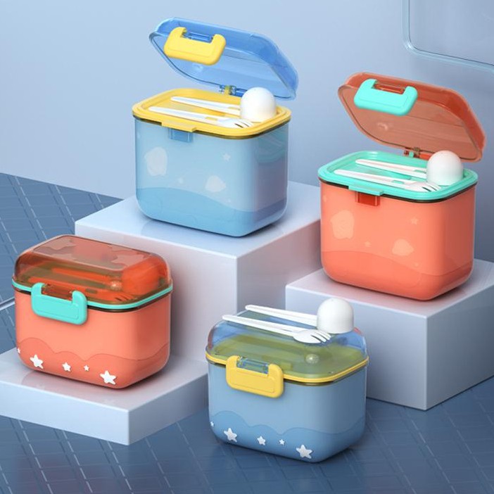 JIAYI Wadah Penyimpanan Bubuk Susu + Sendok &amp; Garpu - Baby Milk Powder Container M235