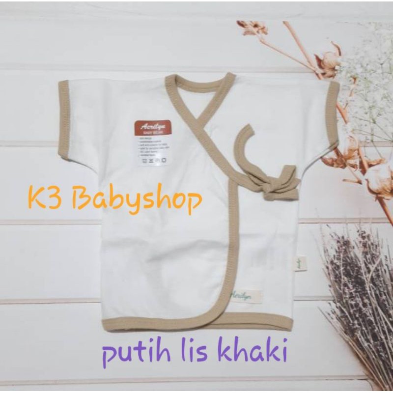 Kimono Pendek Aerilyn Putih Khaki Coklat abu navy baju bayi piyama anak SNI