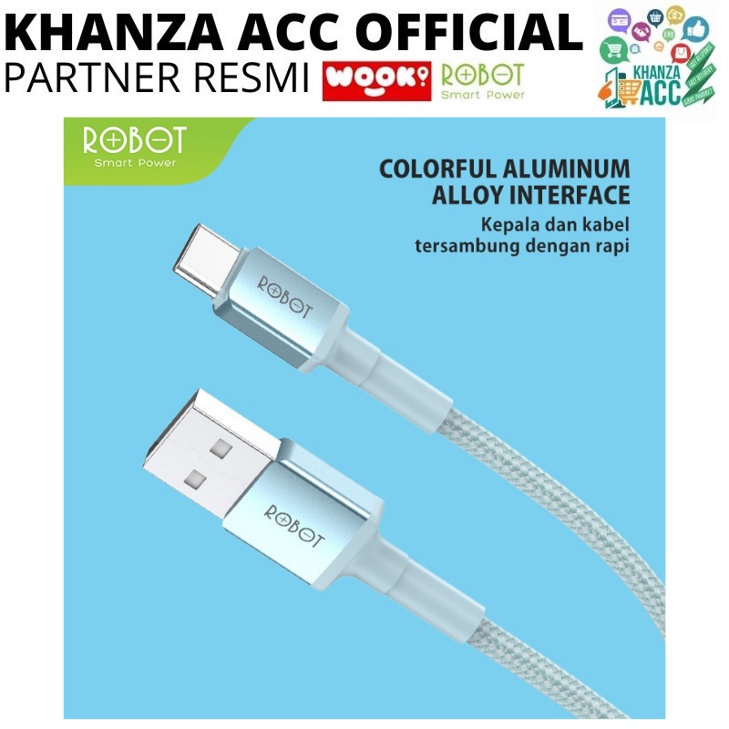 KHANZAACC Kabel Data Robot RSM100 RSC100 RSL100 Micro USB Type C Lightning Fast Charging