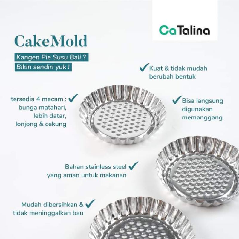 Cetakan Kue Mini Pie Susu Stainless