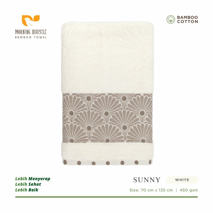 HANDUK MANDI DEWASA BAMBOO TERRY PALMER MORNING WHISLE BAMBOO SUNNY / HANDUK MANDI DEWASA 70 X 135CM