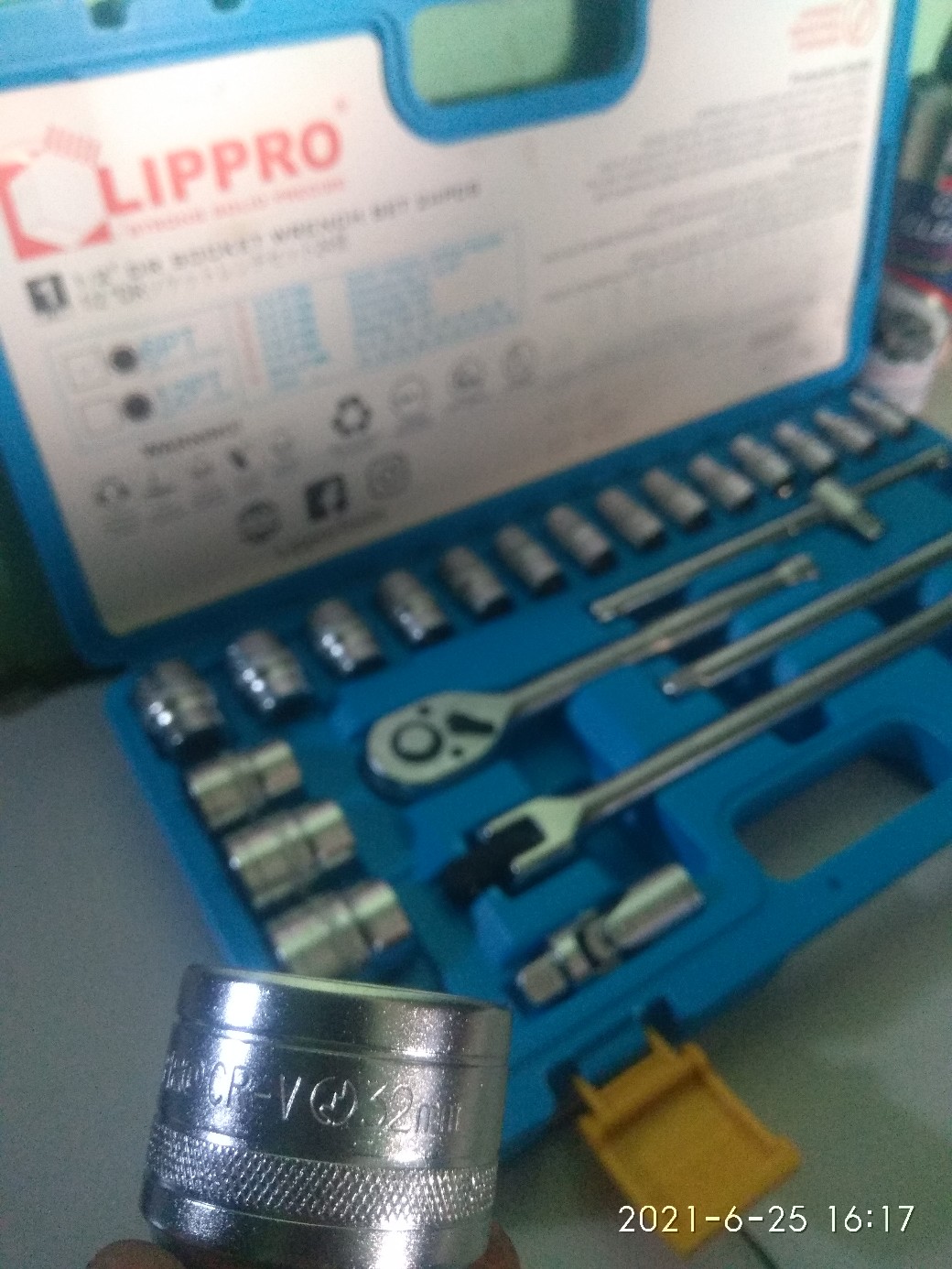 Lippro Kunci Sok 24 Pcs 6 Pt 1/2 Dr 8 - 31 Mm Socket Sock Set