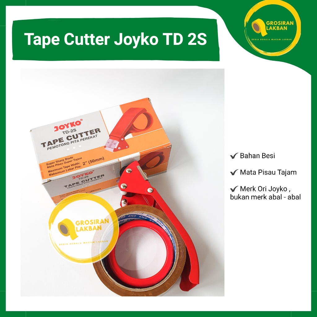 

Tape Cutter Joyko TD 2S Besi Dispenser Pemotong Lakban Selotip Solasi Isolasi