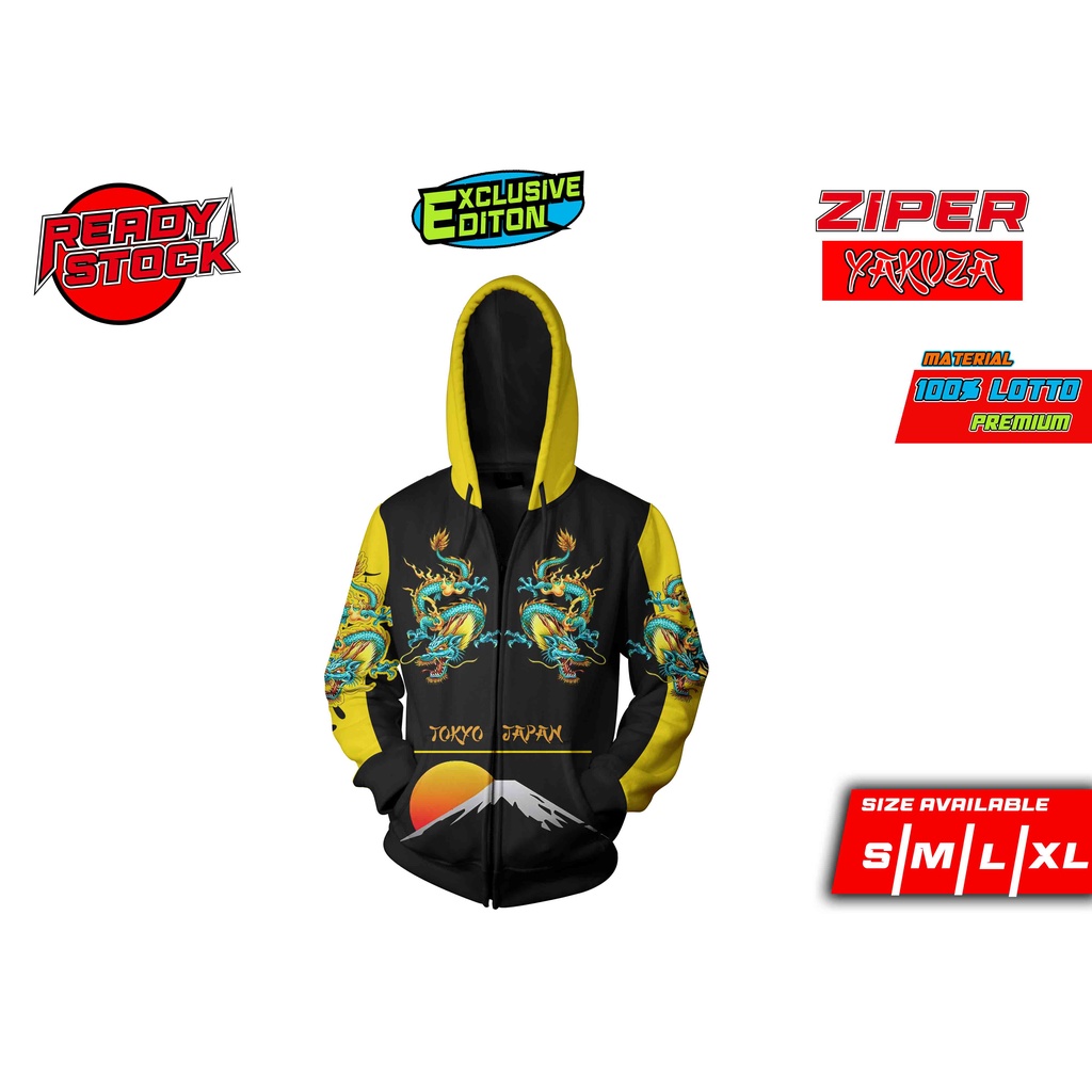 JAKET  RACING ZIPPER PRO X YAKUZA DRAGON LIMITED EDITION FULLPRINTING