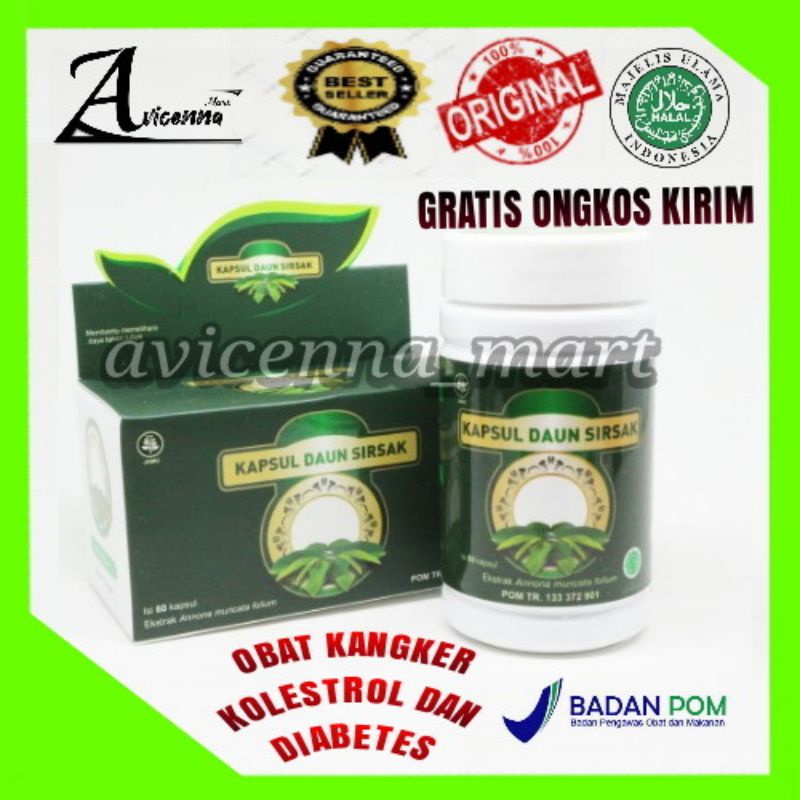 Jual Obat Anti Kangker Tumor Dan Asam Urat Kapsul Daun Sirsak Isi