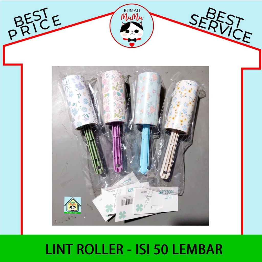 LINT ROLLER ISI 50 LBR PEMBERSIH BULU HEWAN &amp; DEBU