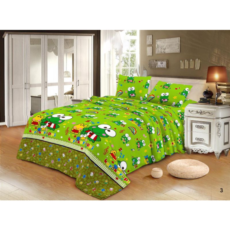 Sprei Karakter Motif Keroppi 160x200 180x200